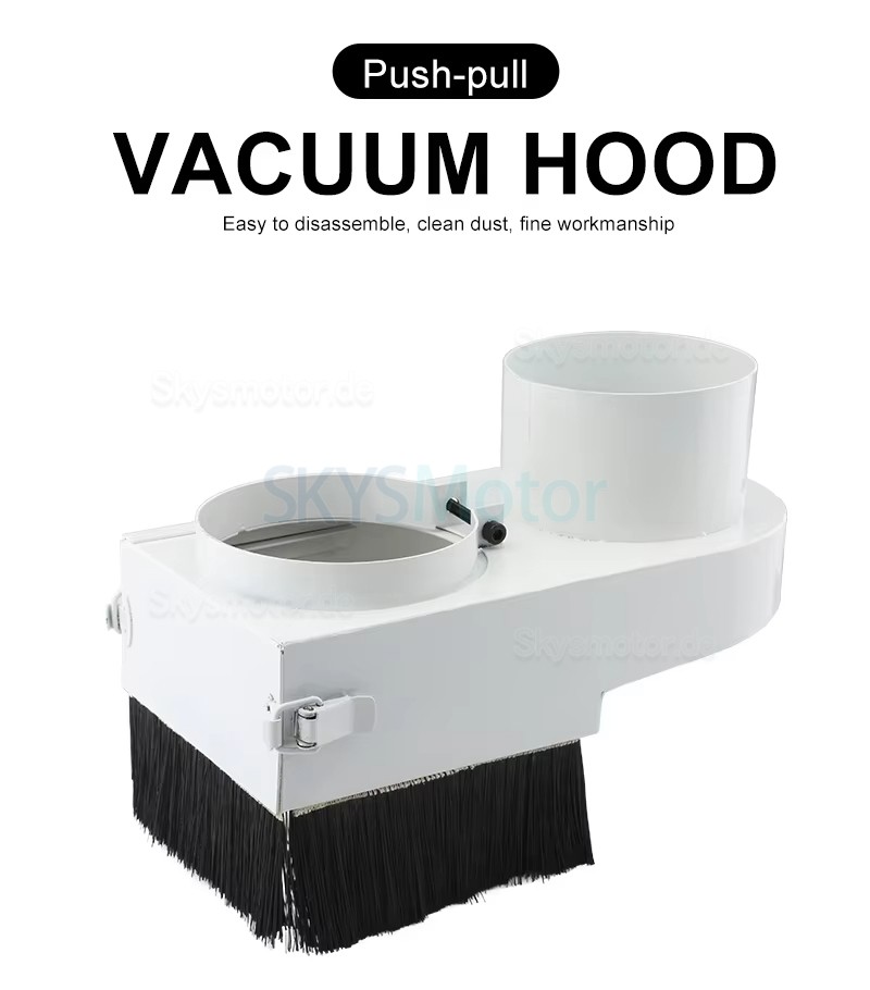 65 mm/80 mm/100 mm/120 mm CNC Spindel Staubhaube Absaughaube Staubabscheider